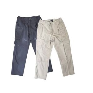 5.11 Tactical Series Mens Cargo Pants Size 34/32 Double Walled Knees Work Lot/ 2